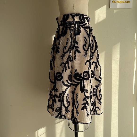 NWT👗 Anthropologie /dRA Los Angeles Embroidered Tulle Skirt SZ-S - Picture 7 of 13
